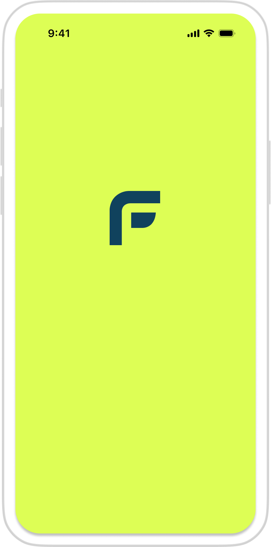 Talent app splash screen with the FieldPay logo